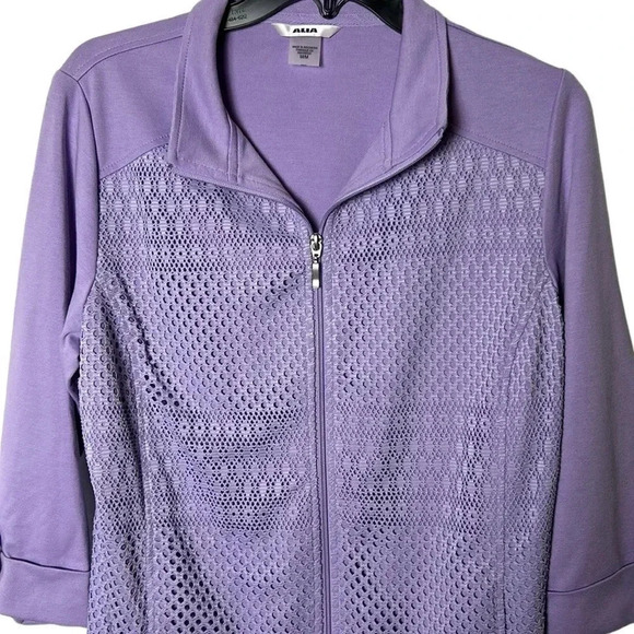 Y2K ,eyelet,crochet jacket,zip up cardigan,sweater,cottagecore, NWOT,pockets,SM - Picture 2 of 15